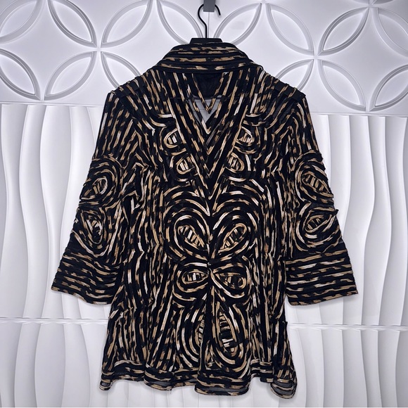 Saint Gil Paris Sheer Embroidered Blazer - Picture 3 of 5